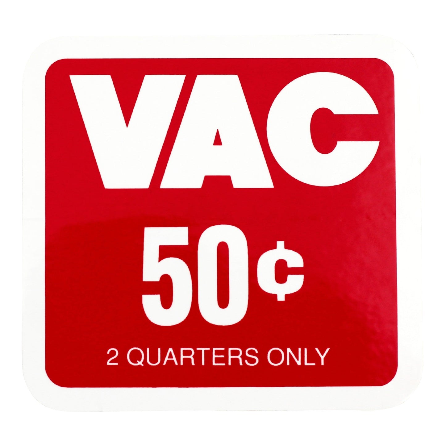 Square Air and Vacuum Price Decal