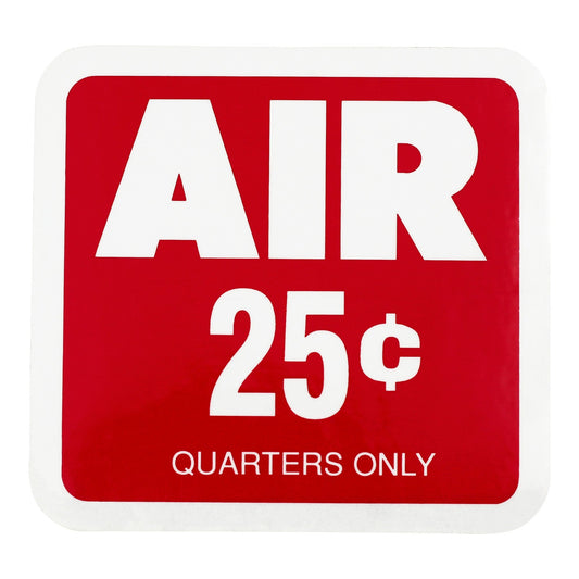 Square Air and Vacuum Price Decal
