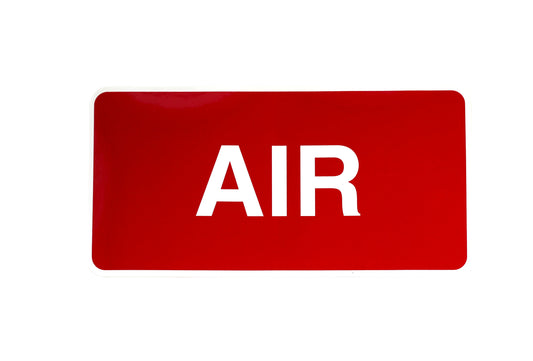Red & White 12X6 Air Decal